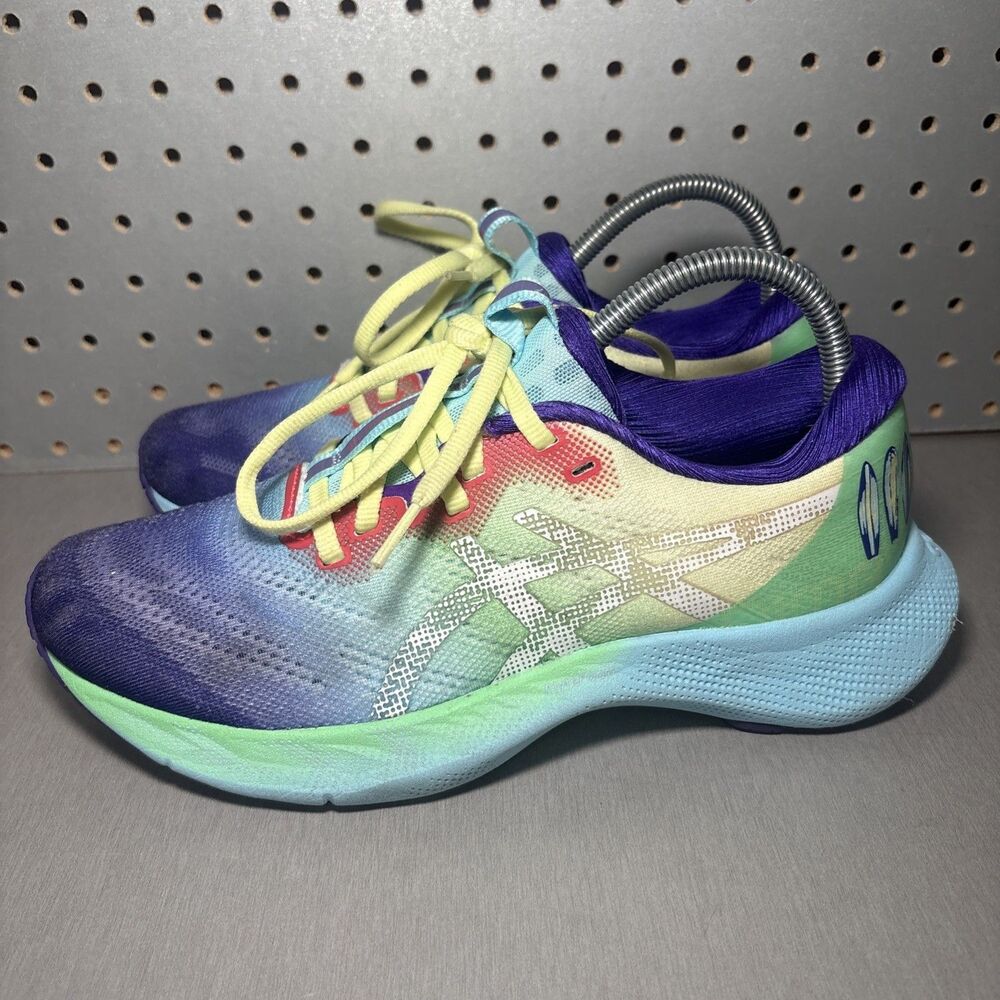 ASICS Gel-Nimbus Lite 2 LAM Womens Sz 8 Blue Green Multi Running Shoes 1012B120 - Picture 2 of 16